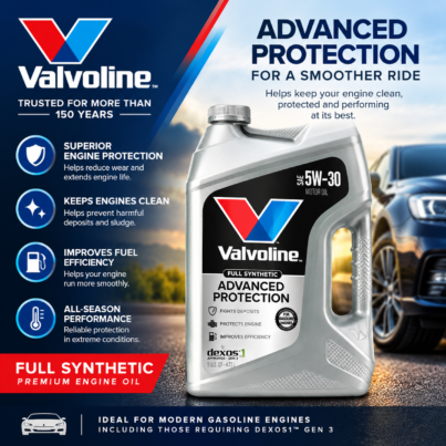 Valvoline Advanced Protection Motor Oil Ad